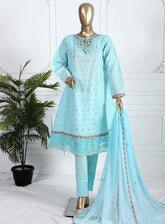 Romosh Fancy Embroidered Chiffon 3 Piece Stitched Suit - RNPC24FE RO-156 LAVENDER LOVE-2